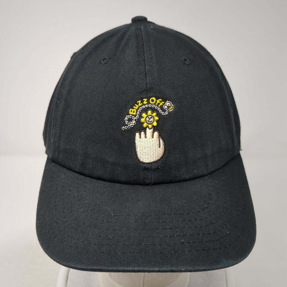 Buzz Off Baseball Cap Black One Size Adjustable Embroidered 6 Panel A-Lab - Picture 2 of 10